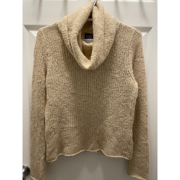 Eileen Fisher cowl neck wool knit sweater - Picture 1 of 4